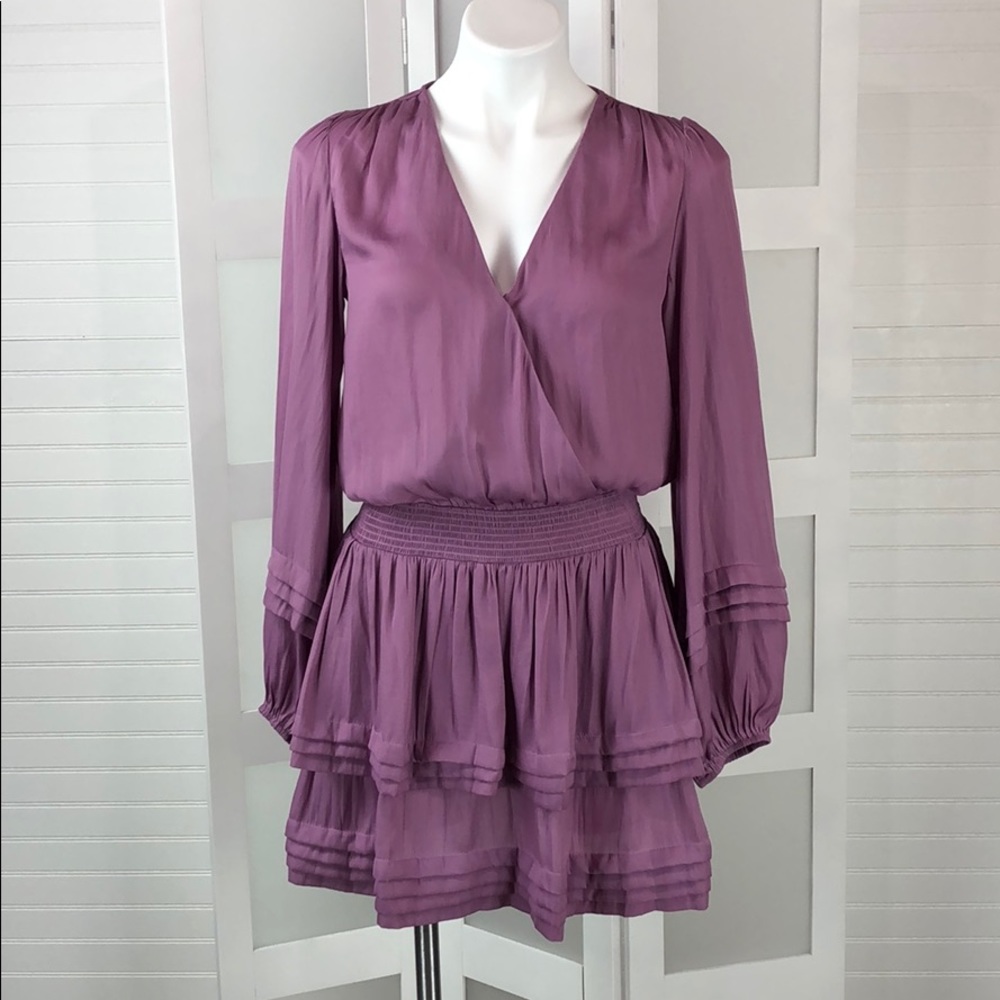 DO+BE Long Sleeve Mini Dress in Lavender/Purple